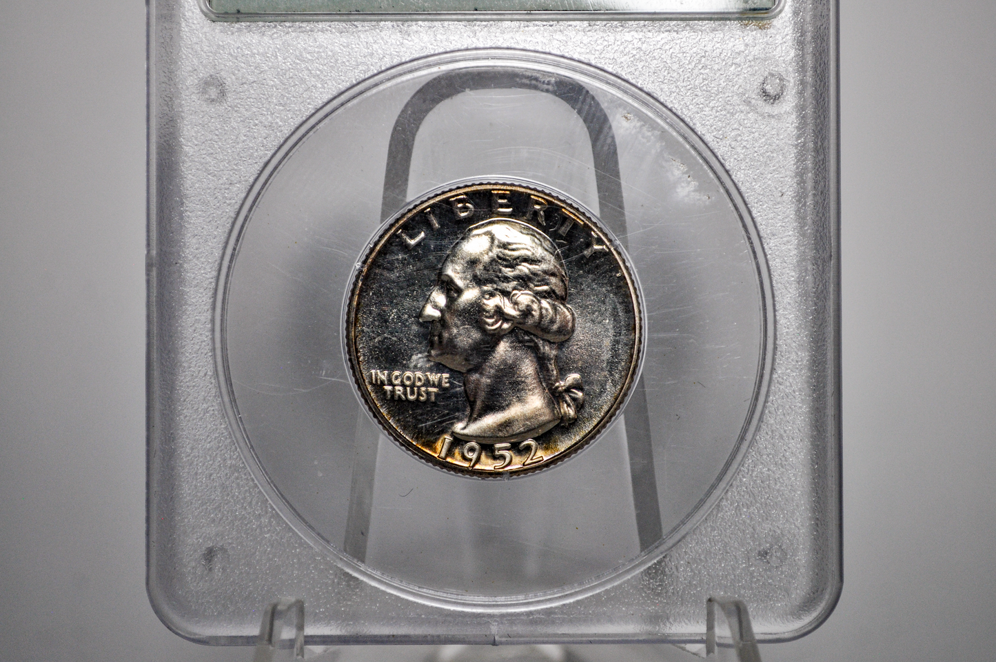 PCGS Rattler 1952 Washington Quarter PF65 - 1980's PCGS Holder - 1952 Proof Quarter PCGS Certified