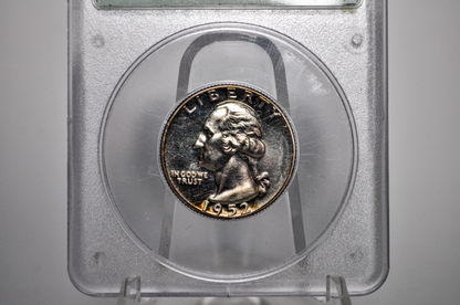PCGS Rattler 1952 Washington Quarter PF65 - 1980's PCGS Holder - 1952 Proof Quarter PCGS Certified