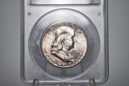 PCGS Rattler 1953 Franklin Half MS65 - 1980's PCGS Holder - 1953 Half Dollar PCGS Certified