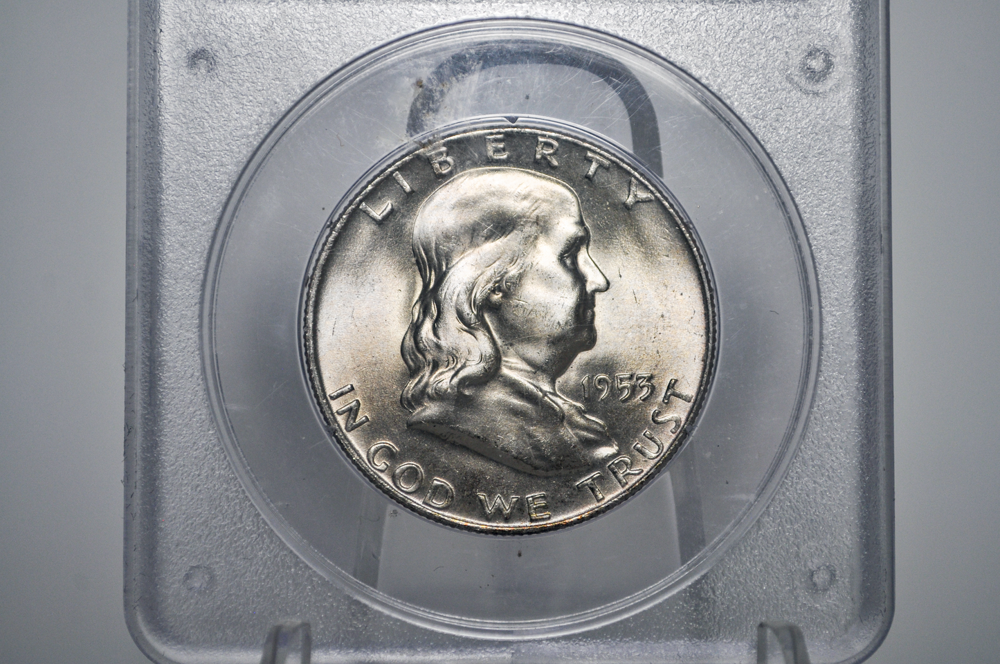 PCGS Rattler 1953-D Franklin Half MS65 - 1980's PCGS Holder - 1953D Half Dollar PCGS Certified