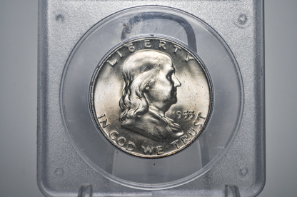 PCGS Rattler 1953-D Franklin Half MS65 - 1980's PCGS Holder - 1953D Half Dollar PCGS Certified
