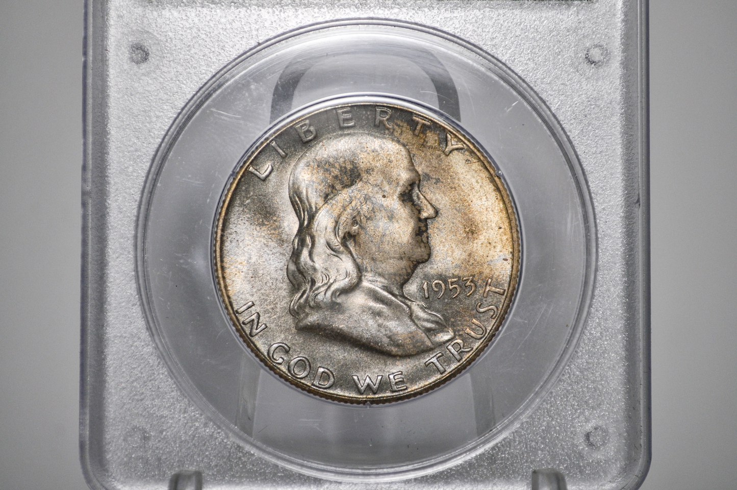 PCGS Rattler 1953-S Franklin Half MS65 - 1980's PCGS Holder - 1953S Half Dollar PCGS Certified