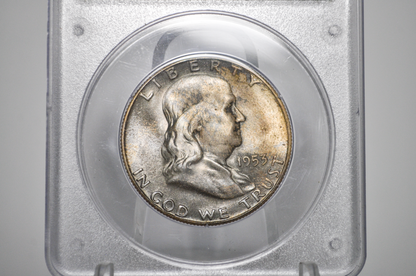 PCGS Rattler 1953-S Franklin Half MS65 - 1980's PCGS Holder - 1953S Half Dollar PCGS Certified