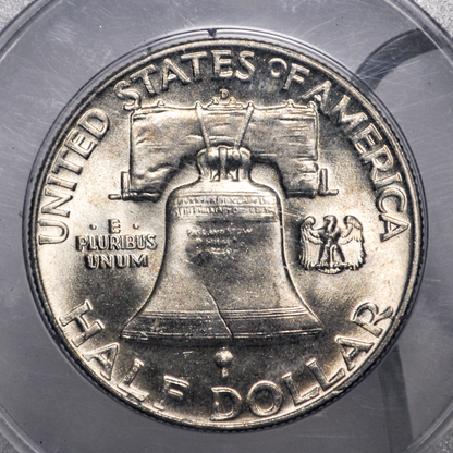 PCGS Rattler 1954-D Franklin Half MS65 - 1980's PCGS Holder - 1954D Half Dollar PCGS Certified