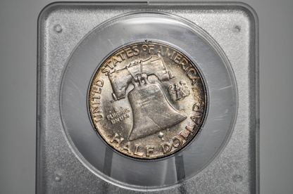 PCGS Rattler 1956 Franklin Half MS65 - 1980's PCGS Holder - 1956 Half Dollar PCGS Certified