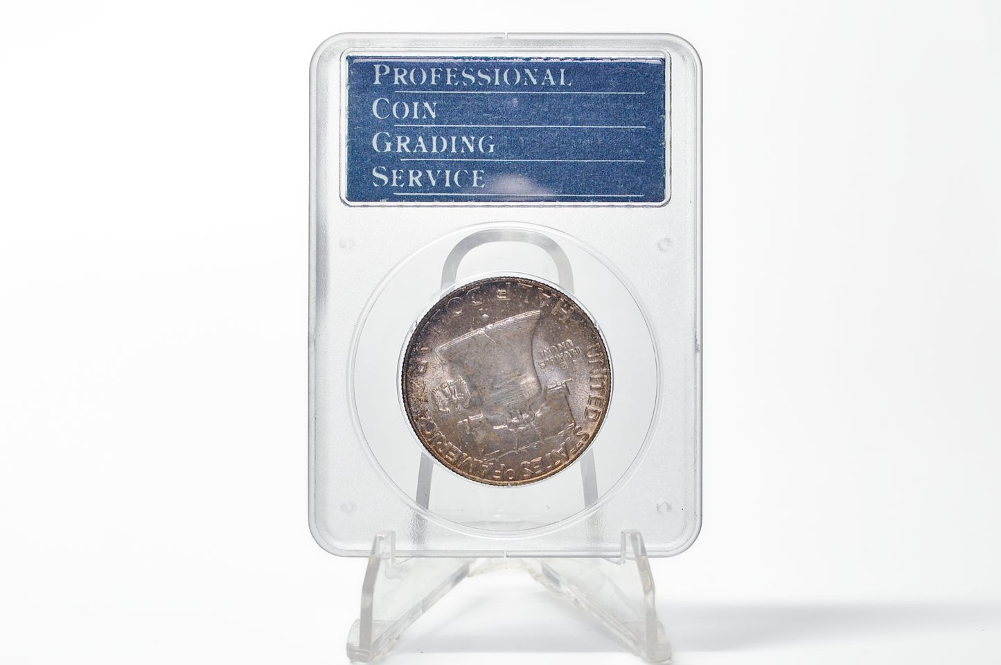 PCGS Rattler 1956 Franklin Half MS65 - 1980's PCGS Holder - 1956 Half Dollar PCGS Certified