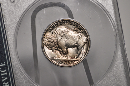 PCGS Rattler 1936 Buffalo Nickel MS65 - 1980's PCGS Holder - 1936 Nickel PCGS Certified
