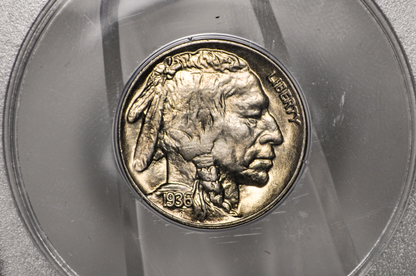 PCGS Rattler 1936 Buffalo Nickel MS65 - 1980's PCGS Holder - 1936 Nickel PCGS Certified
