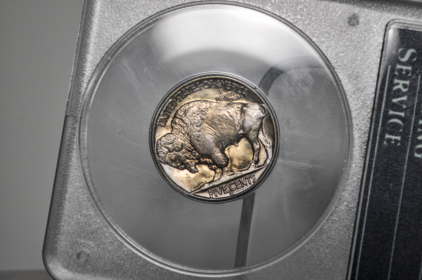 PCGS Rattler 1937-S Buffalo Nickel MS65 - 1980's PCGS Holder - 1937S Nickel PCGS Certified