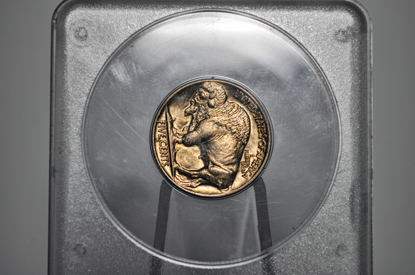PCGS Rattler 1938-D Buffalo Nickel MS65 - 1980's PCGS Holder - 1938D Nickel PCGS Certified