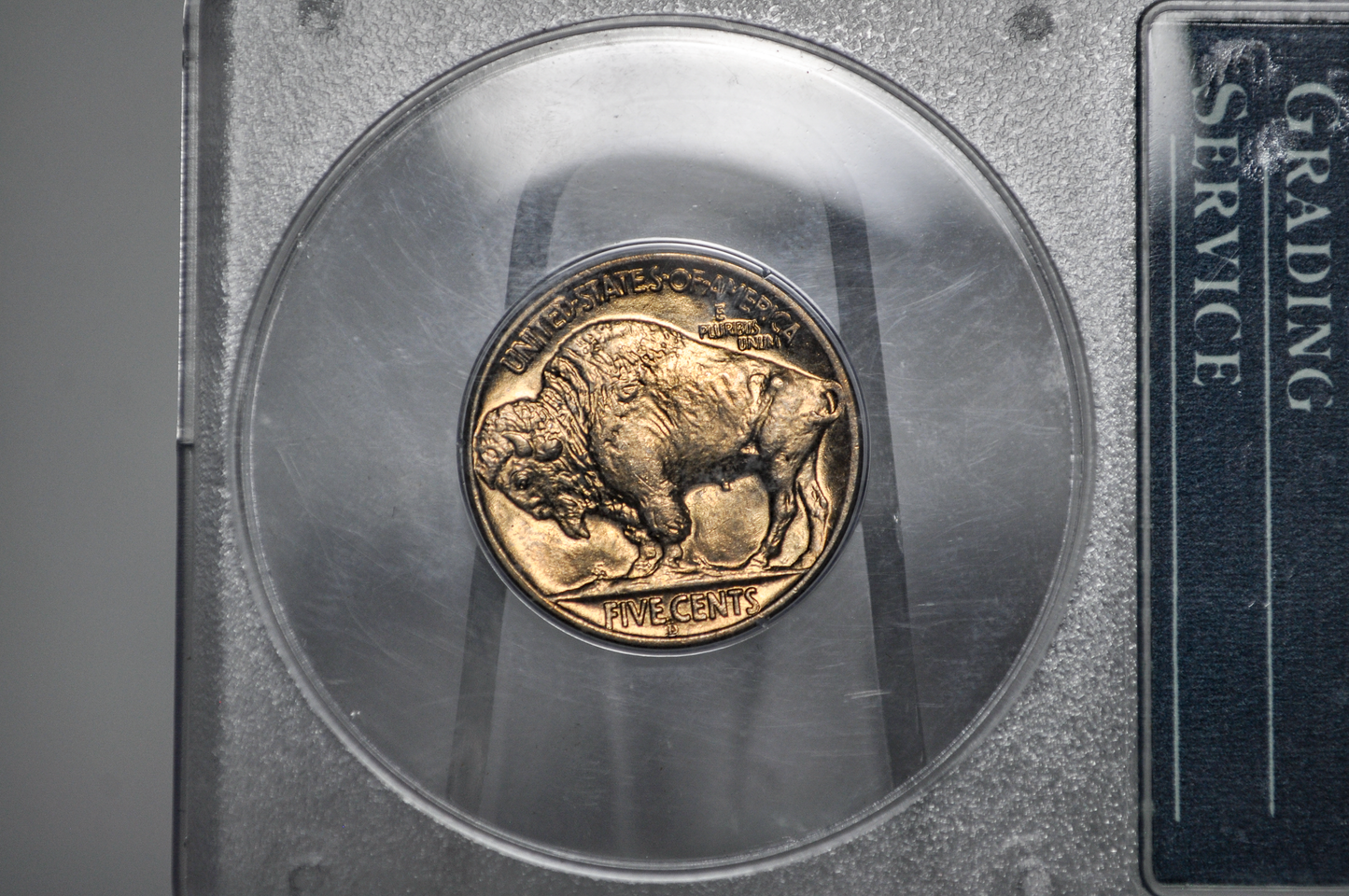 PCGS Rattler 1938-D Buffalo Nickel MS65 - 1980's PCGS Holder - 1938D Nickel PCGS Certified