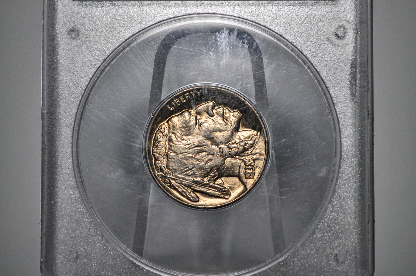 PCGS Rattler 1938-D Buffalo Nickel MS65 - 1980's PCGS Holder - 1938D Nickel PCGS Certified