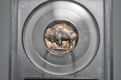 PCGS Gen 3 Holder OGH 1937-D Buffalo Nickel MS65 - 1990-1993 PCGS Holder - 1937D Nickel PCGS Certified Gen 3 Old Green Holder (OGH)
