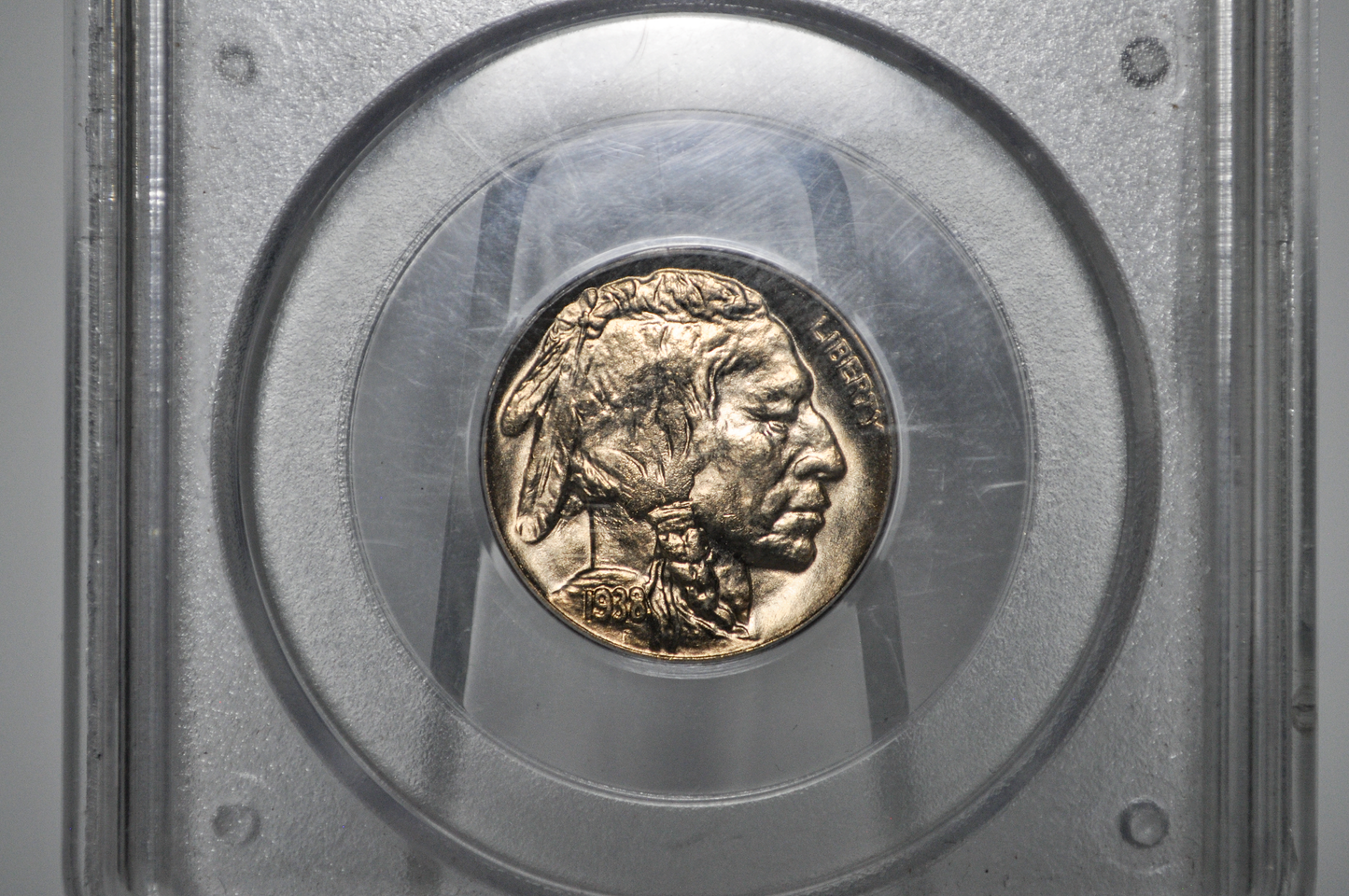 SCARCE Gen 2.2 Teal OGH PCGS 1938-D Buffalo Nickel MS65 - Dec 1989 - Jan 1990 (1 Month) PCGS Holder - 1938D Nickel PCGS Certified
