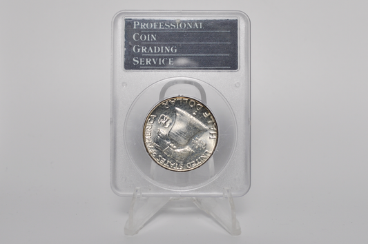 PCGS Rattler 1962 Franklin Half MS65 - 1980's PCGS Holder - 1962 Half Dollar PCGS Certified
