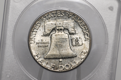 PCGS Rattler 1963 Franklin Half MS65 - 1980's PCGS Holder - 1963 Half Dollar PCGS Certified