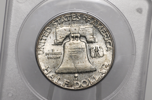 PCGS Rattler 1963 Franklin Half MS65 - 1980's PCGS Holder - 1963 Half Dollar PCGS Certified