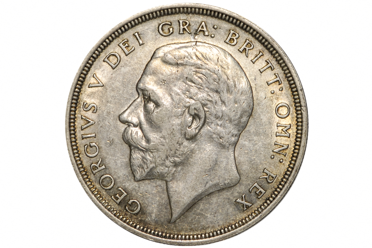 1928 Great Britain George V Silver "Wreath" Crown - Low Mintage Key Date (Only 9K Struck) - Choice AU/Unc Borderline specimen