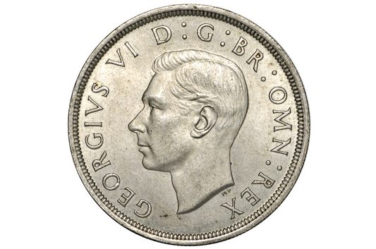 1937 Great Britain King George VI Coronation Silver Crown - Raw Choice Uncirculated - Crisp One-Year Type Coin