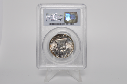 Consecutive Pair: 1960 Franklin Half Dollars PCGS MS65FBL – Vintage Gen 3 Green Label Slabs – Sequential Cert Numbers