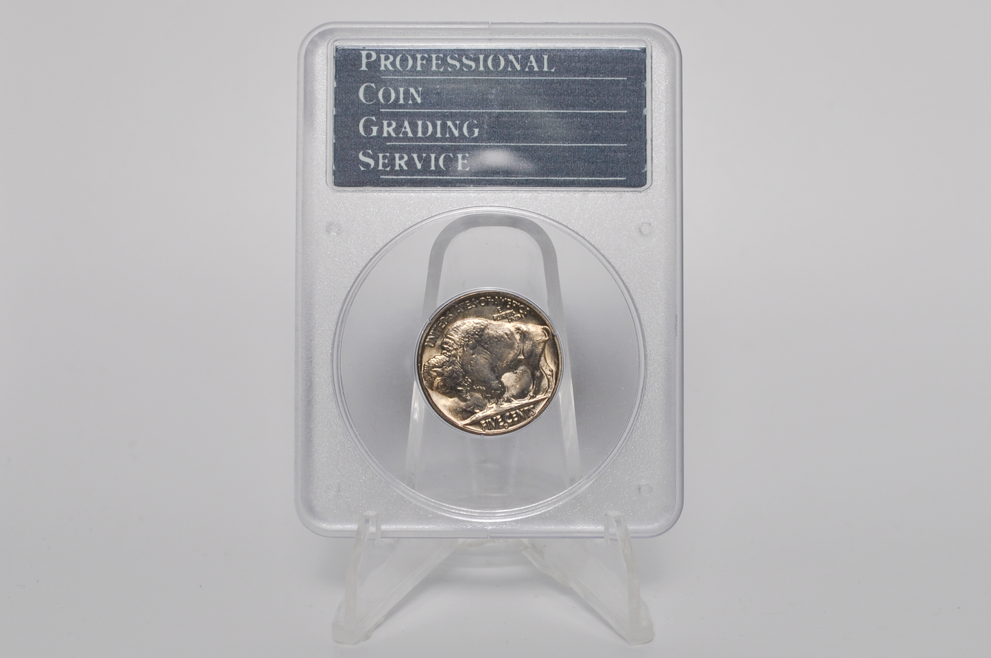 PCGS Rattler 1938-D Buffalo Nickel MS65 - 1980's PCGS Holder - 1938D Nickel PCGS Certified