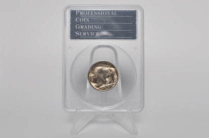 PCGS Rattler 1938-D Buffalo Nickel MS65 - 1980's PCGS Holder - 1938D Nickel PCGS Certified