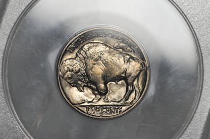 PCGS Rattler 1938-D Buffalo Nickel MS65 - 1980's PCGS Holder - 1938D Nickel PCGS Certified