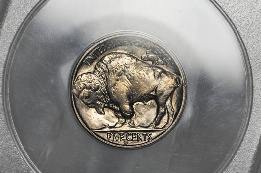 PCGS Rattler 1938-D Buffalo Nickel MS65 - 1980's PCGS Holder - 1938D Nickel PCGS Certified