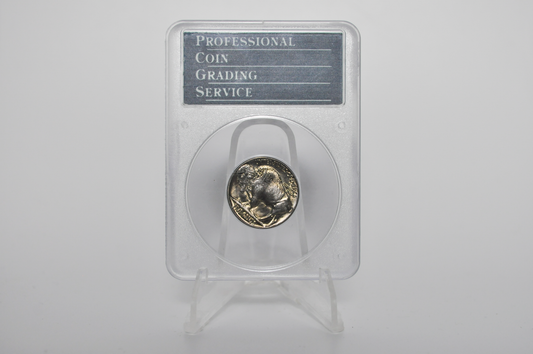 PCGS Rattler 1937 Buffalo Nickel MS65 - 1980's PCGS Holder - 1937 Nickel PCGS Certified
