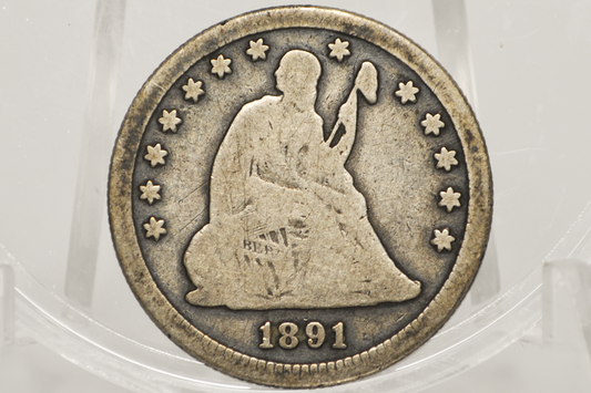 1891-S Seated Liberty Quarter  - G/G+ - 1891 Silver Quarter / 1891 Liberty Seated Quarter S Mint