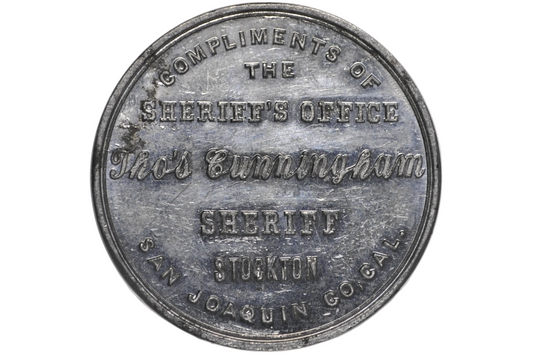 1891 CA HK-623 Stockton Courthouse So-Called Dollar SC$1 – Rare Aluminum Issue