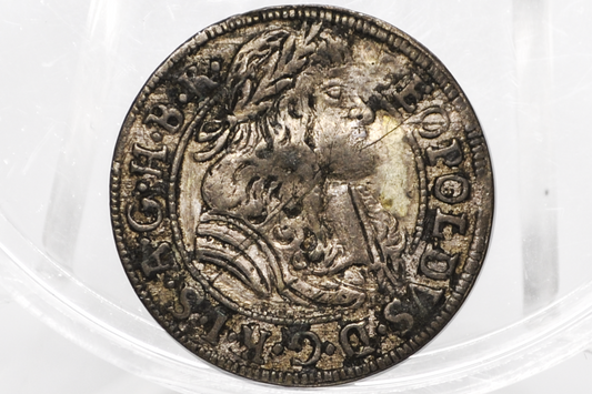 1688 Austria 3 Kreuzer – Leopold I "Hogmouth" – Silver Tyrol Hall Mint Minor - County of Tyrol (Austrian States)