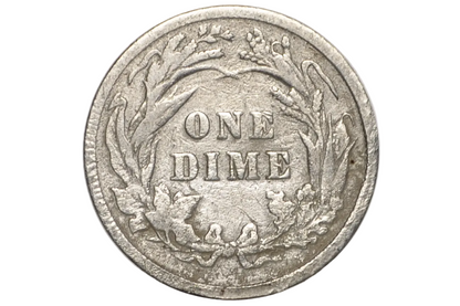 Reverse of an 1897 US Silver Dime also called a "barber" dime