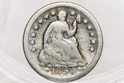1854-O Half Dime - VG Details; Great Coin - 1854O Seated Liberty Half Dime - Early American Coin - 1854 O Silver Half Dime Liberty Seated