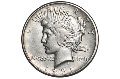 1921 Peace Silver Dollar - AU Detail - 1921 High Relief Peace Dollar Silver - Rarer Coin, Nice Detail