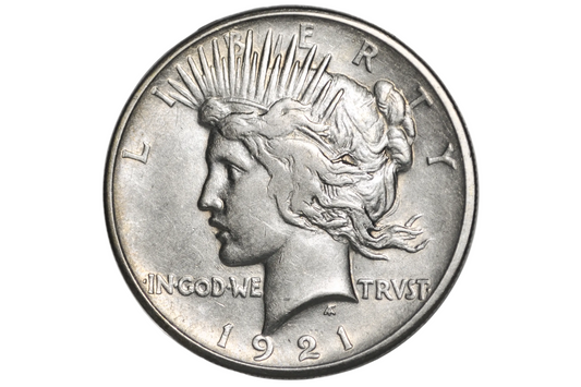 1921 Peace Silver Dollar - AU Detail - 1921 High Relief Peace Dollar Silver - Rarer Coin, Nice Detail