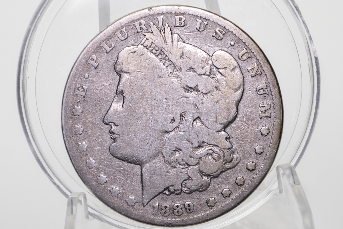 1889 CC Morgan Silver Dollar, Very Rare - Good - Carson City Mint 1889CC Morgan Dollar 1889CC, Rarer Date, Authentic