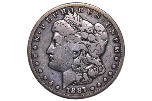 1887-S Morgan Silver Dollar - Fine Details, Cleaned - Rarer Date! 1887 S Morgan Dollar - Low Mintage Date (Copy)