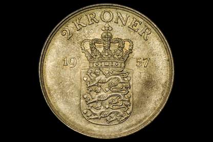 Denmark Heart Kroner Coin - Great Condition - Danmark Kroner - Two Hearts Coin - Ideal for Jewelry - Heart Coins