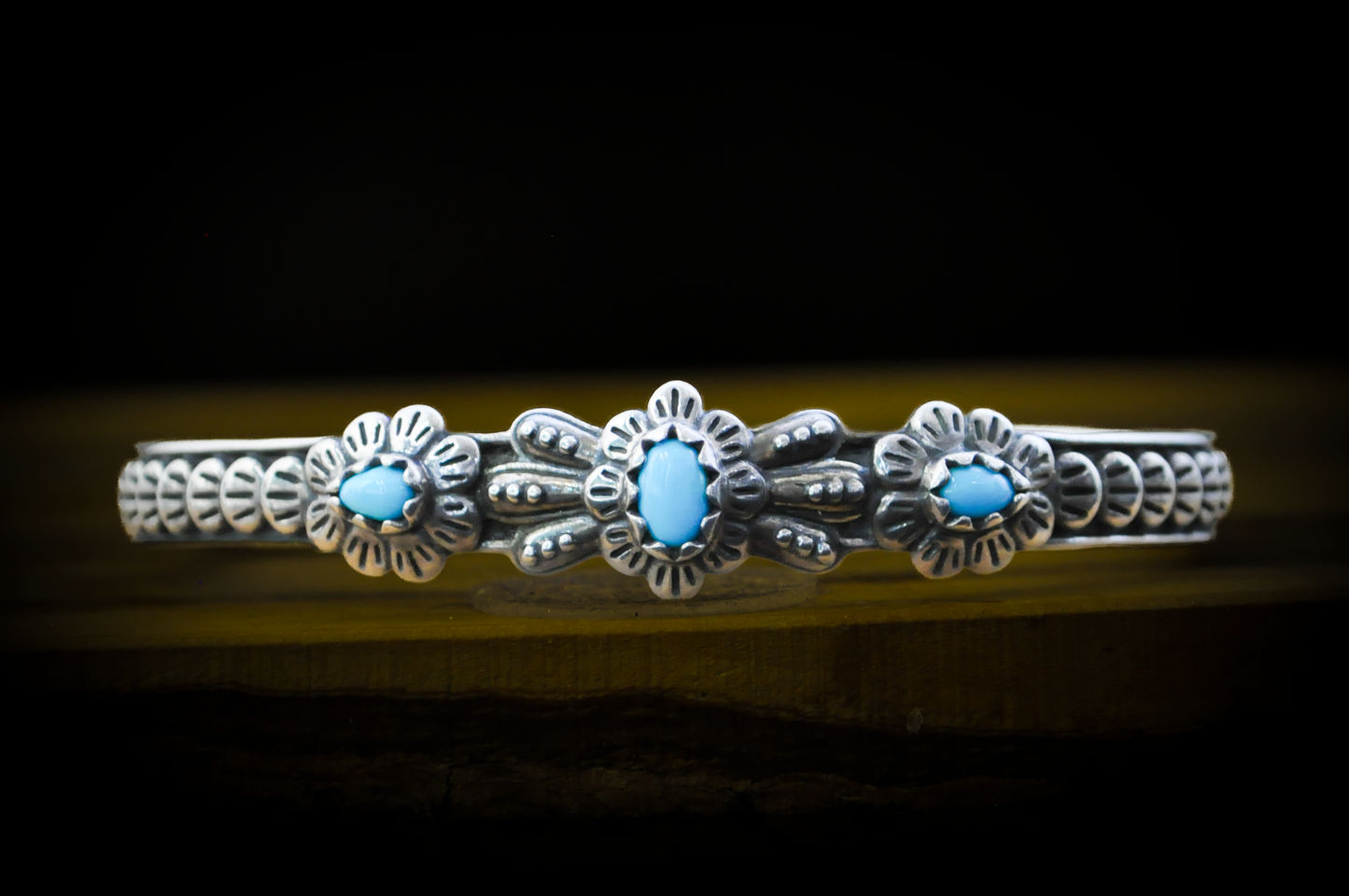 Carolyn Pollack American West Turquoise Bracelet - 5 in Wrist - Stamped and Tested Sterling Silver - Sleeping Beauty Collection