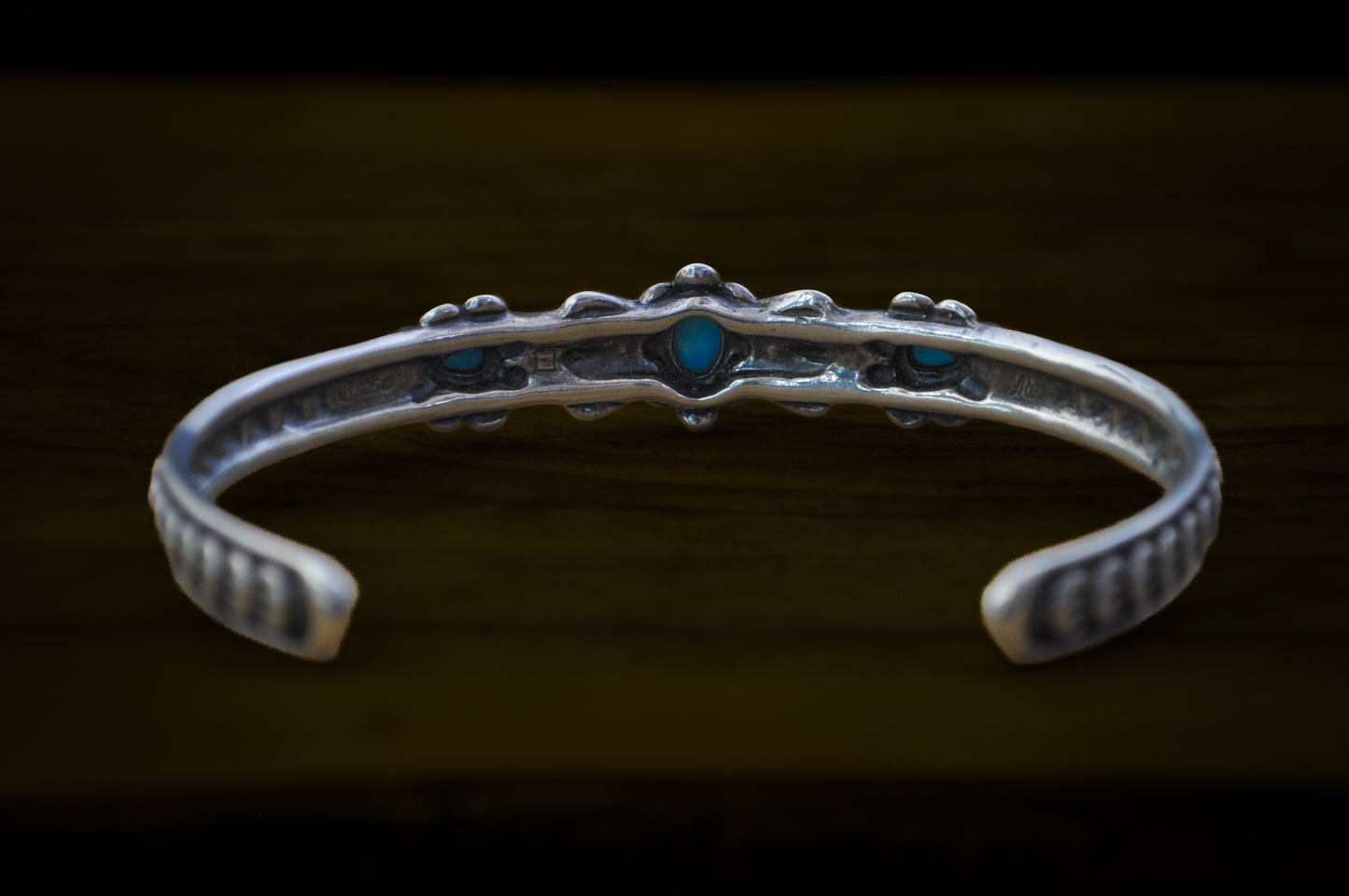 Carolyn Pollack American West Turquoise Bracelet - 5 in Wrist - Stamped and Tested Sterling Silver - Sleeping Beauty Collection