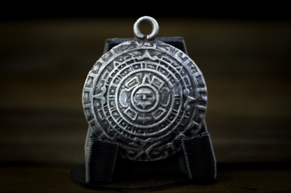 Vintage Sterling Joy Mex Plata Silver Mayan/Aztec Calendar Charm - Stamped and Tested Sterling Silver - Made in Mexico