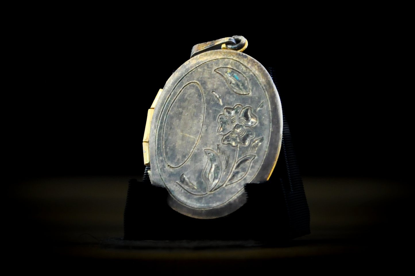 Vintage Art Nouveau Gold Tone Beau Sterling Silver Floral Locket Charm - Stamped and Tested Sterling Silver - Beautiful Floral Design