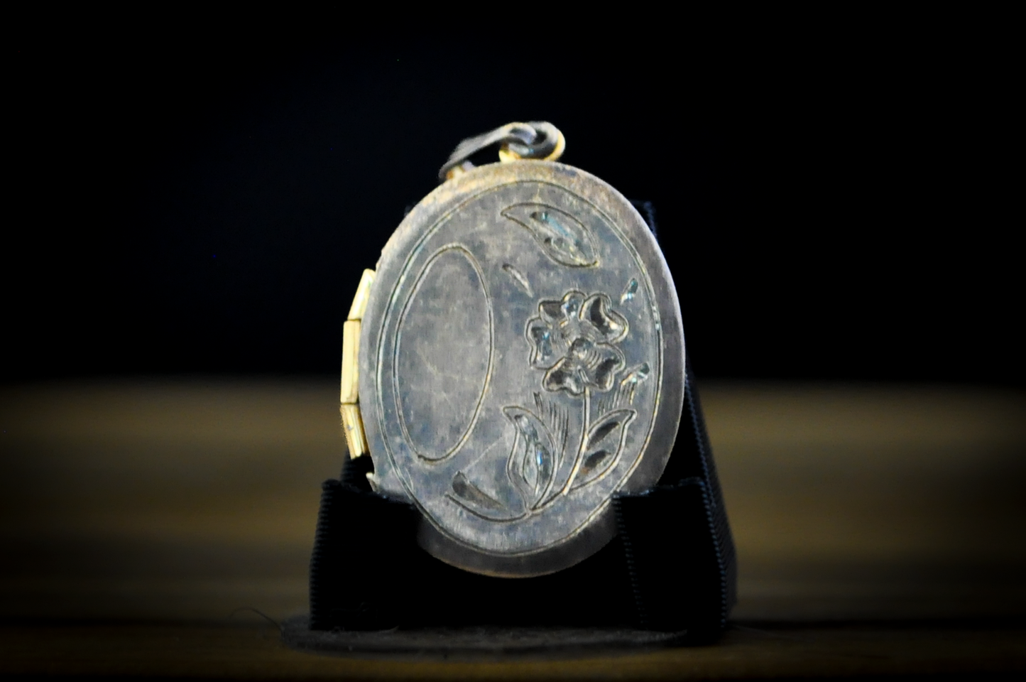 Vintage Art Nouveau Gold Tone Beau Sterling Silver Floral Locket Charm - Stamped and Tested Sterling Silver - Beautiful Floral Design