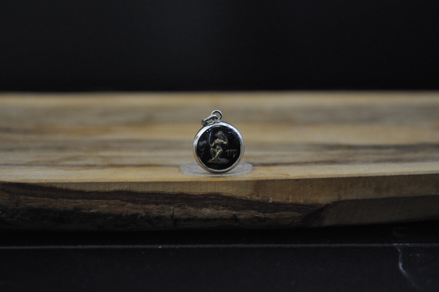 Sterling Silver Lucite Virgo Pendant - Tested Sterling Silver - Astrology Pendant