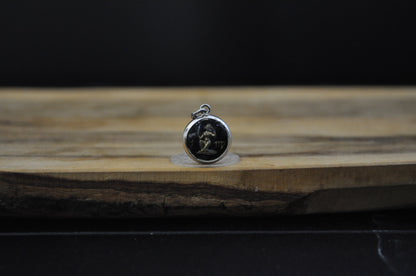 Sterling Silver Lucite Virgo Pendant - Tested Sterling Silver - Astrology Pendant