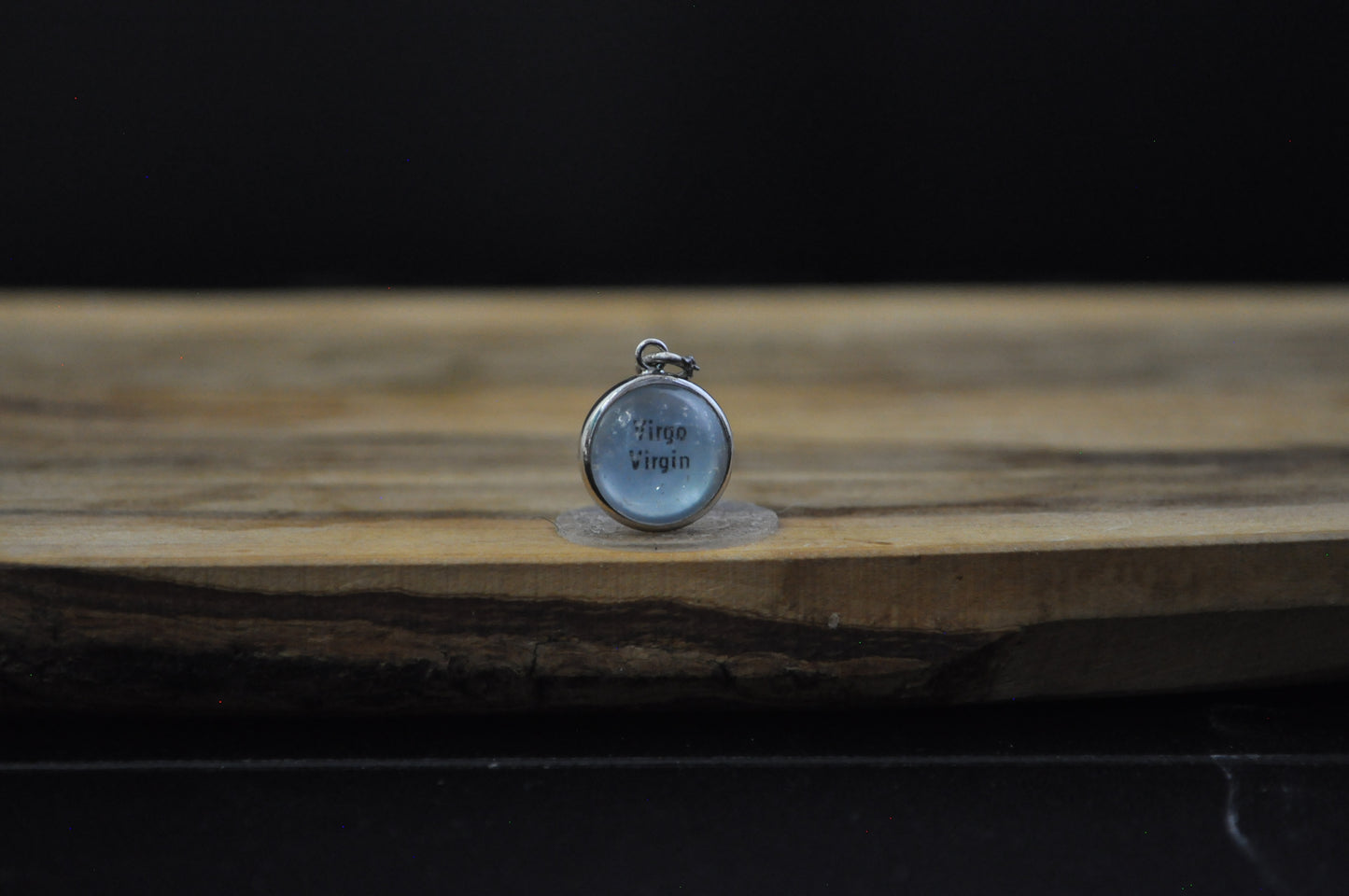 Sterling Silver Lucite Virgo Pendant - Tested Sterling Silver - Astrology Pendant