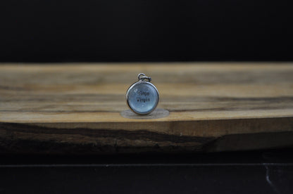Sterling Silver Lucite Virgo Pendant - Tested Sterling Silver - Astrology Pendant
