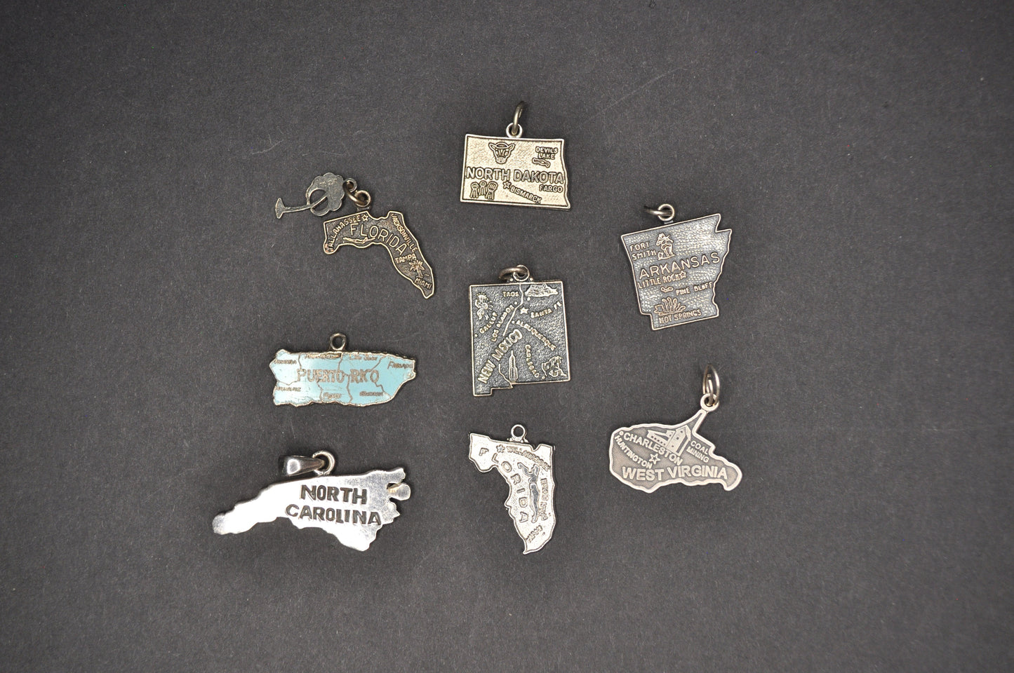 Variety of Sterling Silver State Charms! - Choose by Charm - Stamped and Tested Sterling Silver