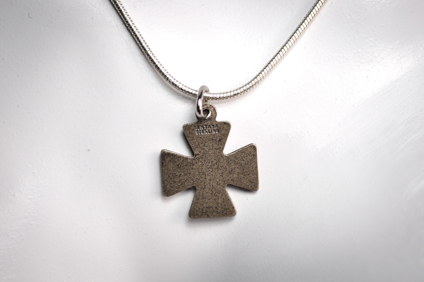 Vintage Chi Rho & Alpha Omega Maltese Cross Pendant - Stamped and Tested Sterling Silver - Religious Jewelry